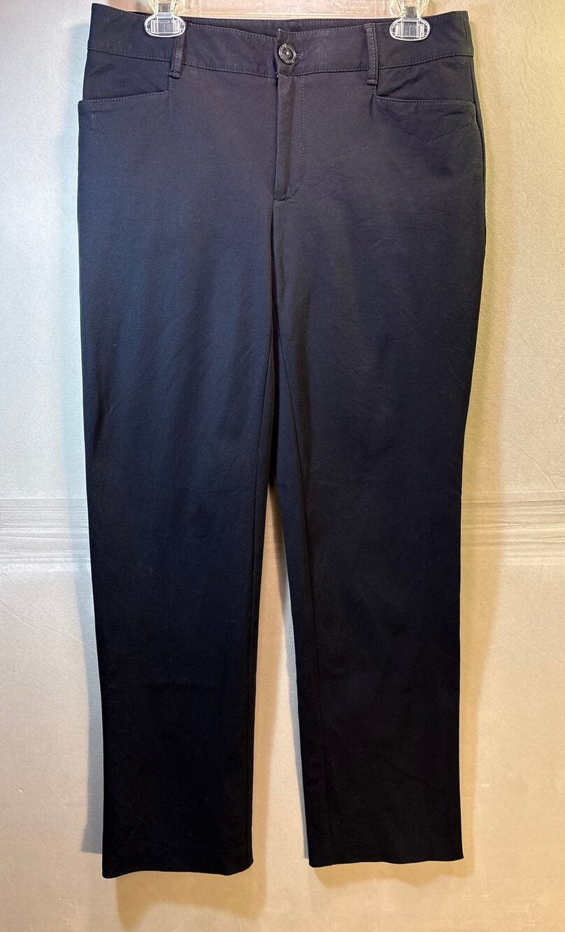 Eddie Bauer Women's Black Blakely Fit. Cotton Blend Casual Trousers Size 6